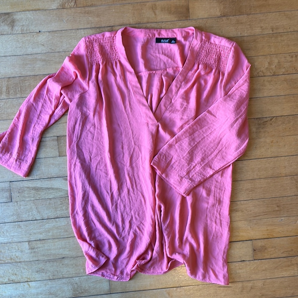 a.n.a Pink 3/4 Sleeve Relaxed Blouse